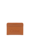 CHLOÉ SENSE EMBROIDERED-LOGO CARDHOLDER