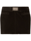 DOLCE & GABBANA RIBBED VELVET MINI SKIRT