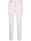 PESERICO PRESSED-CREASE CROPPED TROUSERS