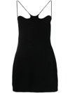 MONOT CURVY-NECKLINE MINIDRESS