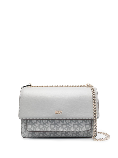 Dkny Bryant Leather Shoulder Bag In Grey