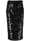 P.A.R.O.S.H SEQUIN-EMBELLISHED PENCIL SKIRT