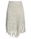 Fabiana Filippi Woman Midi Skirt Dove Grey Size Xs Cotton