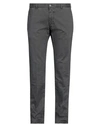 Incotex Man Pants Steel Grey Size 38 Cotton, Elastane In Brown