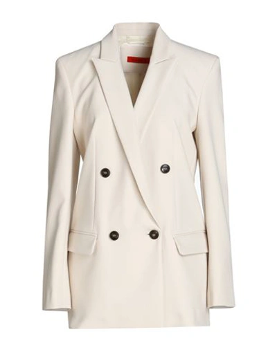 Max & Co . Woman Blazer Beige Size 10 Polyester, Viscose, Elastane