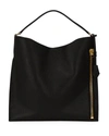 TOM FORD ALIX HOBO LARGE IN GRAINED LEATHER,PROD127320118