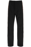 Dsquared2 Logo Tape Wide-leg Track Pants In Black (black)