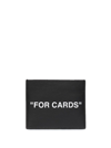 OFF-WHITE FOR CARDS BLACK CARD-HOLDER IN LEATHER OFF-WHITE