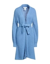 Kaos Woman Cardigan Light Blue Size M Acrylic, Mohair Wool, Polyamide, Wool
