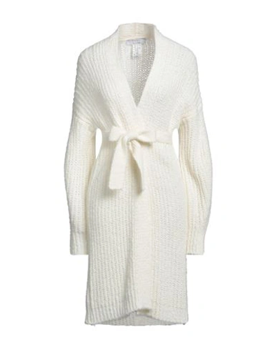 Kaos Woman Cardigan White Size S Acrylic, Mohair Wool, Polyamide, Wool