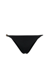 Versace Black Solid Bikini Bottom Swimwear In Black