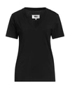 Mm6 Maison Margiela Woman T-shirt Black Size L Cotton