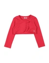 Meilisa Bai Toddler Girl Wrap Cardigans Red Size 5 Cotton, Elastane In Red