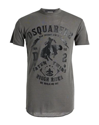 Dsquared2 Man T-shirt Steel Grey Size Xl Virgin Wool