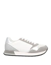 Geox Woman Sneakers Grey Size 7 Nylon, Soft Leather