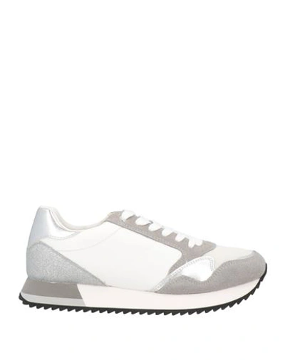 Geox Woman Sneakers Grey Size 7 Nylon, Soft Leather In Grey
