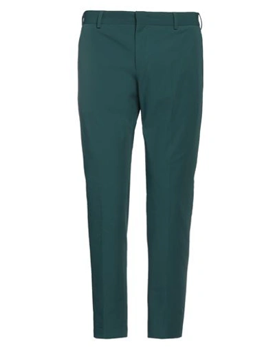 Pt Torino Man Pants Emerald Green Size 34 Cotton, Polyamide, Elastane