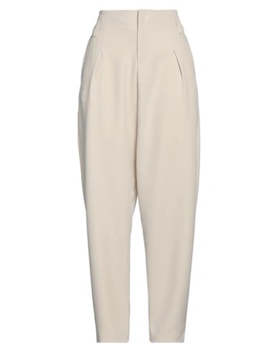 Actualee Woman Pants Beige Size 8 Polyester, Elastane