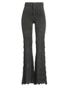 Amiri Woman Pants Dark Green Size S Silk, Viscose