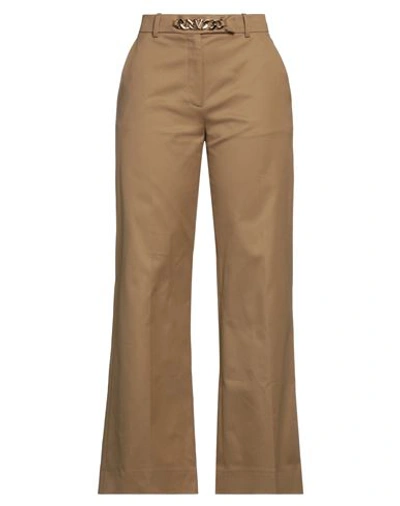 Valentino Garavani Woman Pants Camel Size 8 Cotton, Elastane In Beige