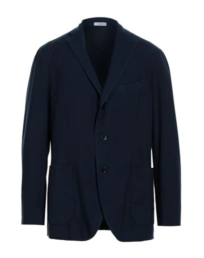Boglioli Man Suit Jacket Midnight Blue Size 44 Virgin Wool In Blue
