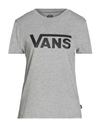 Vans Wm Flying V Crew Tee Woman T-shirt Grey Size L Cotton