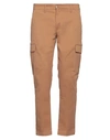 Alpha Studio Man Pants Camel Size 32 Cotton, Elastane In Beige