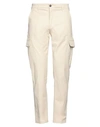 Alpha Studio Man Pants Beige Size 34 Cotton, Elastane