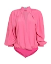 Jijil Woman Bodysuit Pink Size 4 Acetate, Silk, Polyamide, Elastane In Pink