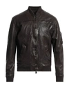 Masterpelle Man Jacket Dark Brown Size M Soft Leather