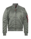 Alpha Industries Man Jacket Military Green Size Xl Nylon