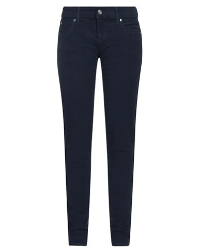 Armani Jeans Woman Pants Navy Blue Size 32 Cotton, Elastane