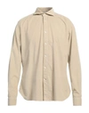 Tintoria Mattei 954 Man Shirt Beige Size 16 ½ Cotton, Elastane