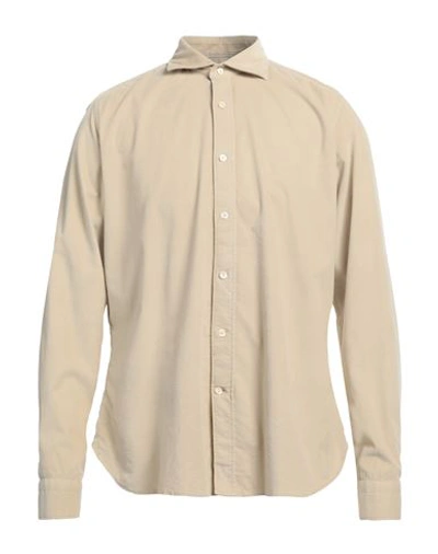 Tintoria Mattei 954 Man Shirt Beige Size 16 ½ Cotton, Elastane
