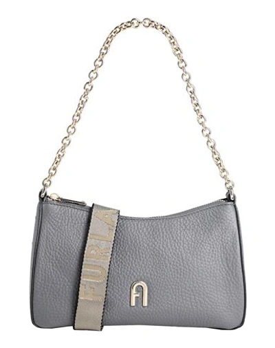 Furla Woman Handbag Lead Size - Calfskin, Polyester In Grey