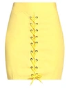 Marc Ellis Woman Mini Skirt Yellow Size 6 Cotton