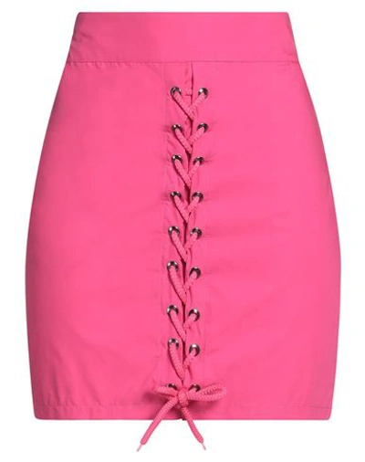 Marc Ellis Woman Mini Skirt Fuchsia Size 6 Cotton In Pink
