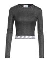 Chiara Ferragni Woman T-shirt Black Size L Acrylic, Elastane