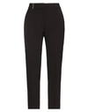 Peserico Woman Pants Dark Brown Size 8 Polyester, Viscose, Cotton, Elastane