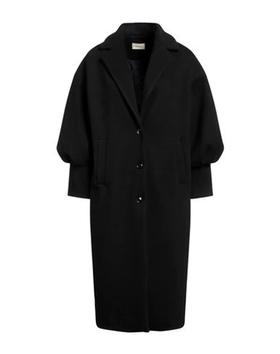 Toy G. Woman Coat Black Size 6 Polyester, Viscose, Wool In Black