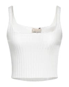 Semicouture Woman Top Off White Size Xs Viscose, Polyamide, Polyester