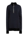 Raf Simons Woman Turtleneck Midnight Blue Size L Acrylic, Virgin Wool, Polyamide, Polyester, Elastan In Blue