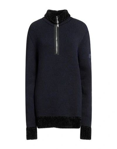 Raf Simons Woman Turtleneck Midnight Blue Size M Acrylic, Virgin Wool, Polyamide, Polyester, Elastan