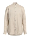 Armani Exchange Man Shirt Beige Size Xxl Linen