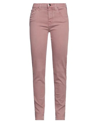 Jacob Cohёn Woman Denim Pants Pastel Pink Size 32 Lyocell, Cotton, Polyester, Elastane