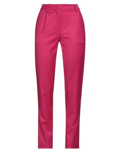 Silvian Heach Woman Pants Magenta Size 2 Polyester, Viscose, Elastane