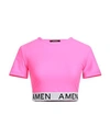 Amen Woman T-shirt Fuchsia Size L Polyamide, Elastane, Polyester In Pink