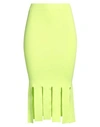 Vicolo Woman Midi Skirt Lime Green Size Onesize Viscose, Polyester
