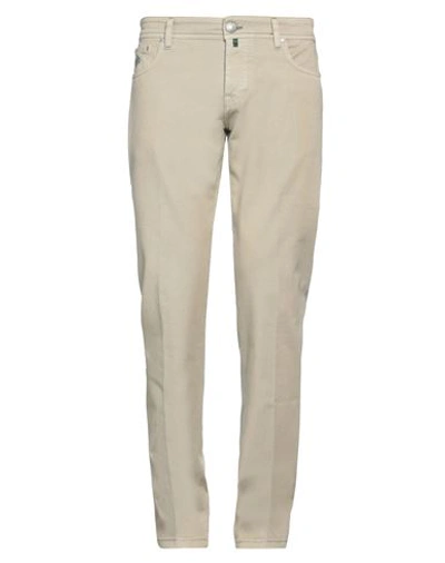 Luigi Borrelli Napoli Man Jeans Beige Size 35 Cotton, Elastane