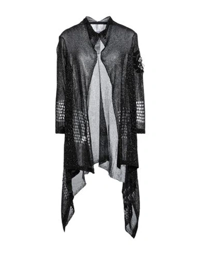 Elisa Cavaletti By Daniela Dallavalle Woman Cardigan Black Size 10 Cotton, Acrylic, Polyamide, Metal